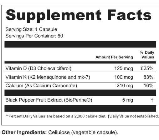 Supplement Facts for Solar Flux