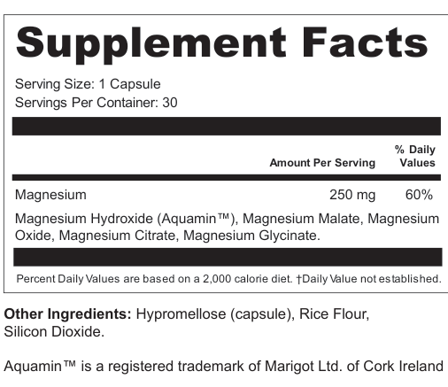 Supplement Facts for Lumenflow